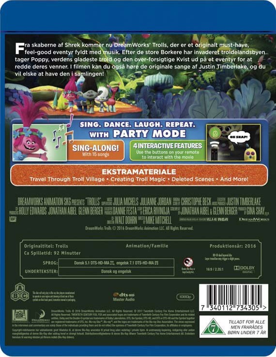 Trolls 1 - Blu-Ray