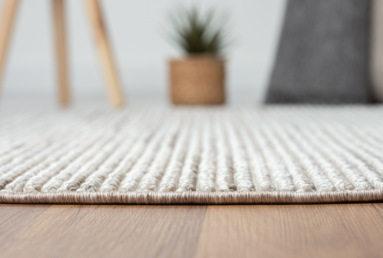 Kurzflorteppich AVA - beige - Ø 120 cm