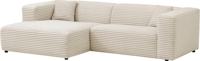 Home affaire Ecksofa »BAKELS, L-Form in Cord oder Boucle-Stoff, moderne Couch« wahlweise Recamiere rechts/links, bequemer Sitzkomfort