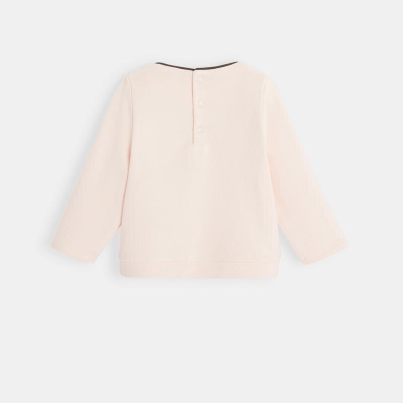 Sweat animaux domestiques rose bébé fille Rose