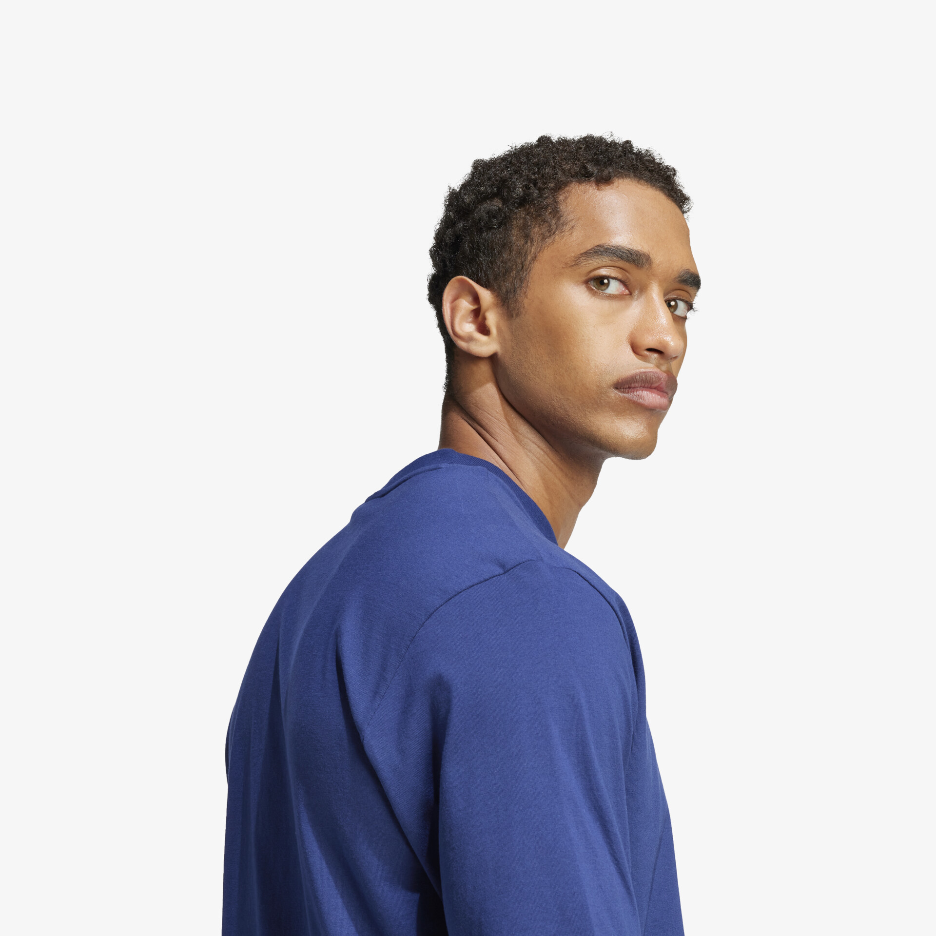 adidas Essentials Linear Single Jersey Herren T-Shirt blau