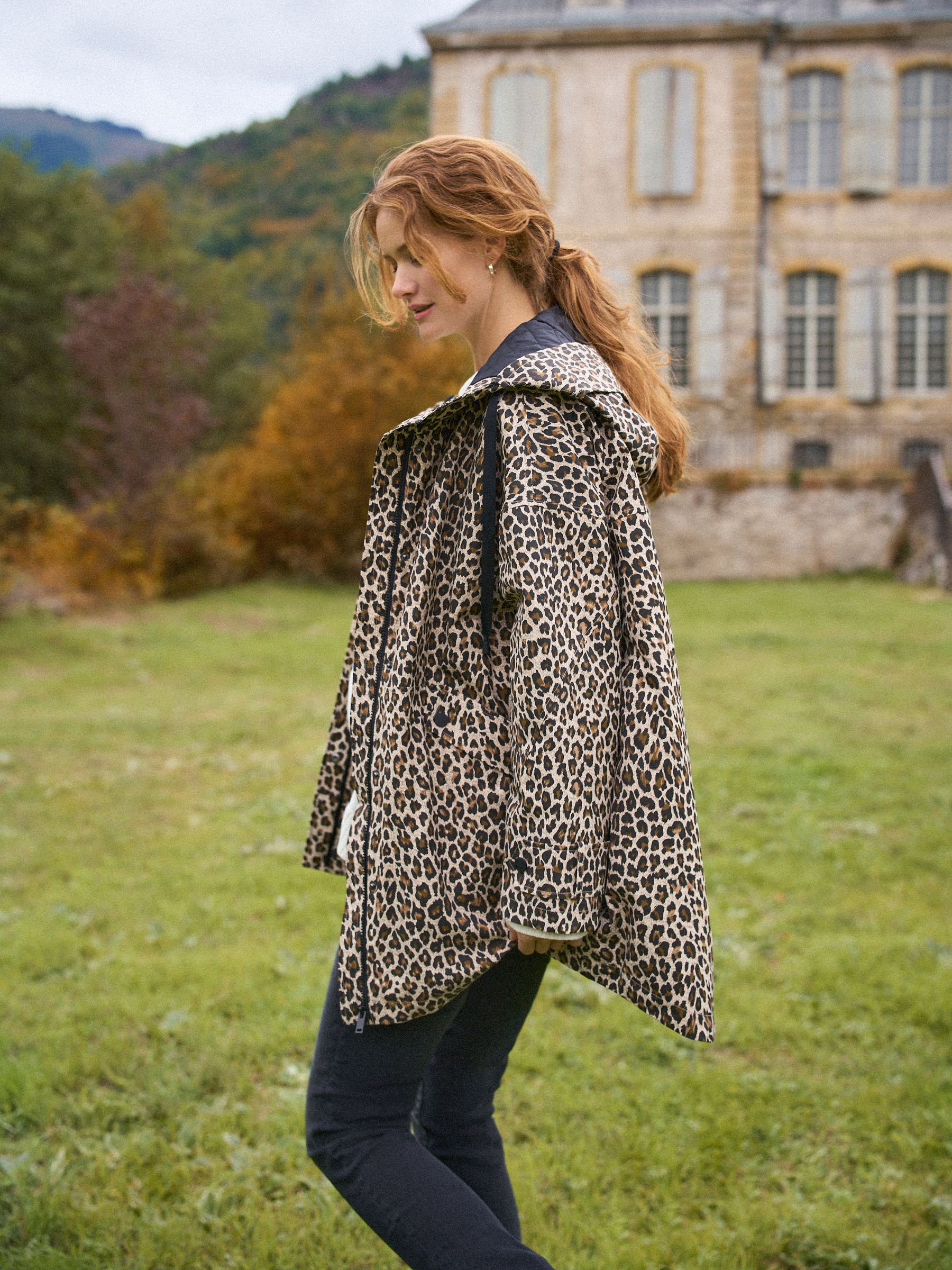 Luipaardprint - Seraphine 3-In-1 Maternity & Babywearing Raincoat