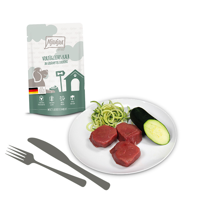 Quetschie - vorzügliches Kalb an gedämpfter Zucchini