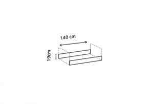 Bettseiten 2er Set Cindy2 Weiß 140x19x2 cm