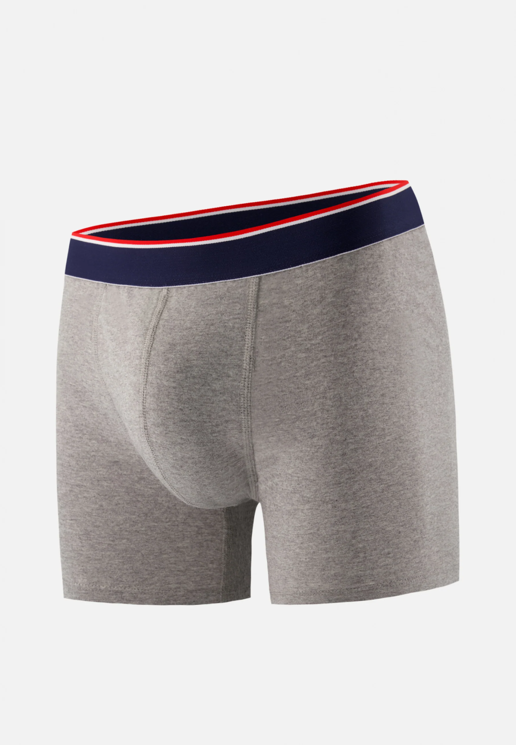 Boxer long en coton-Michel Gris Chiné