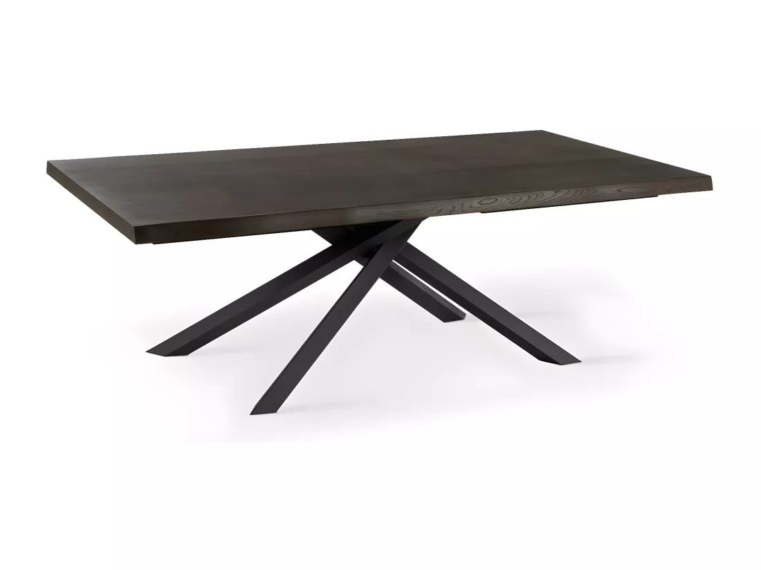 Spike Table Fixe (200 x 76 H cm) en Frêne Noir