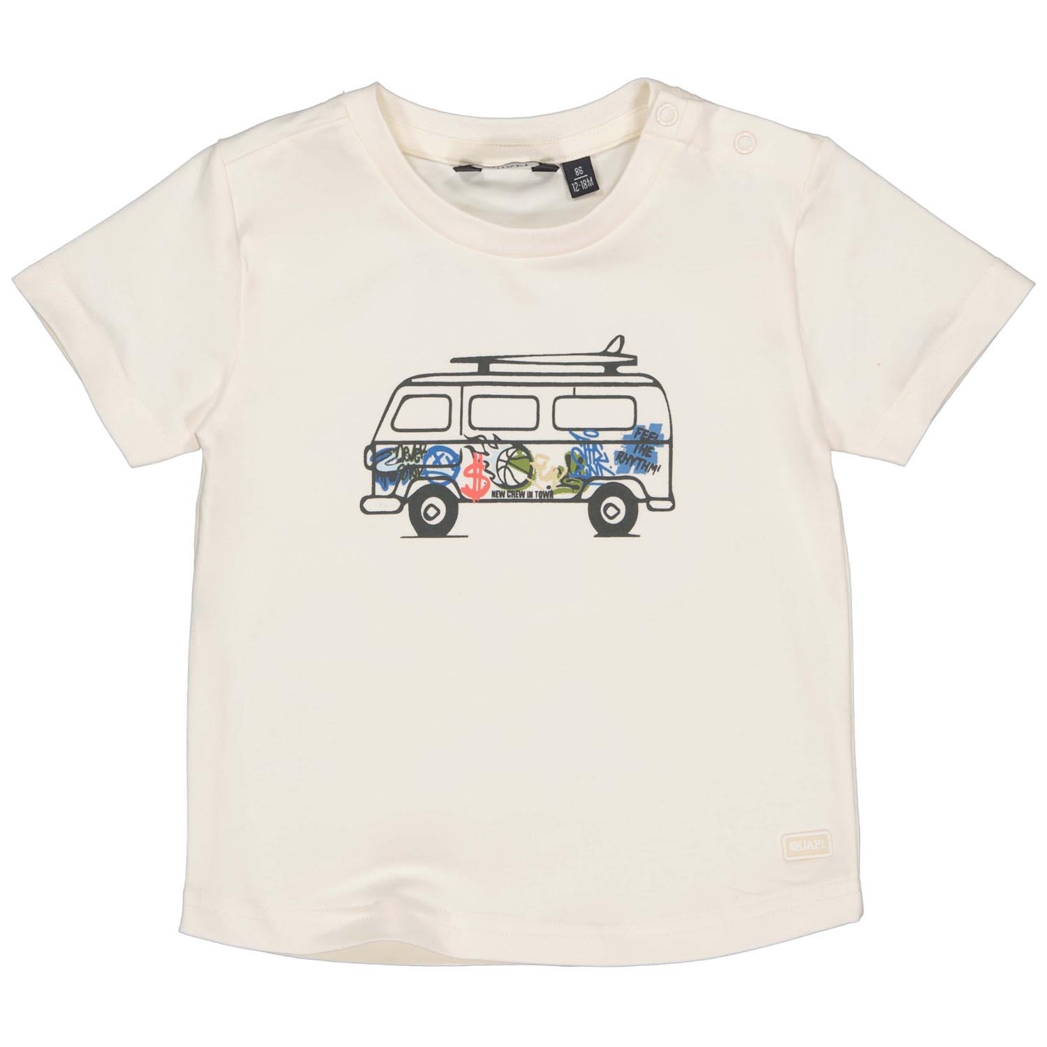 Quapi peuter T-shirt korte mouwen printopdruk wit