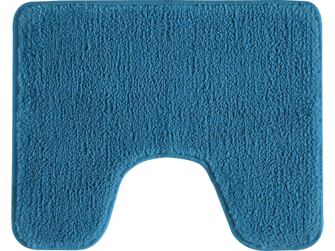 Tapis de toilette uni en polyester pacifique 50x40cm