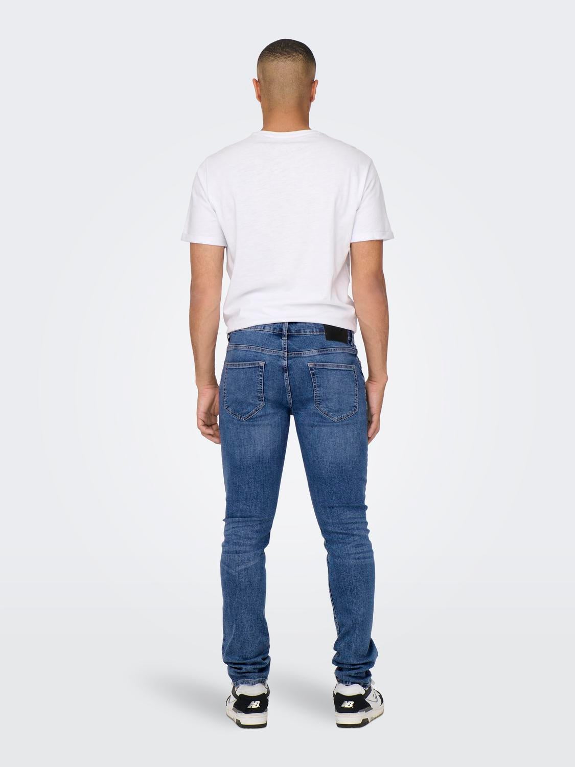 ONSLOOM Mid Rise Slim Fit Jeans Medium Blue Denim