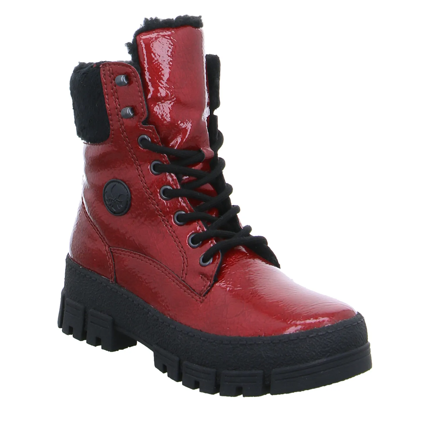 RIEKER Comfort-Boot Rot Lederimitat