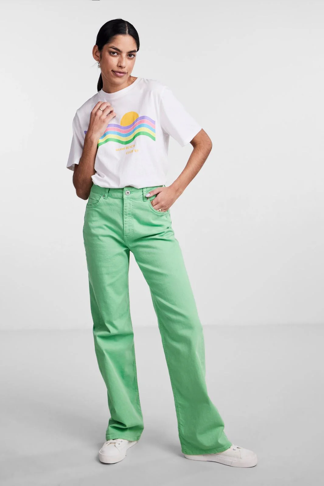 Pieces Pcholly Hw Wide Jeans