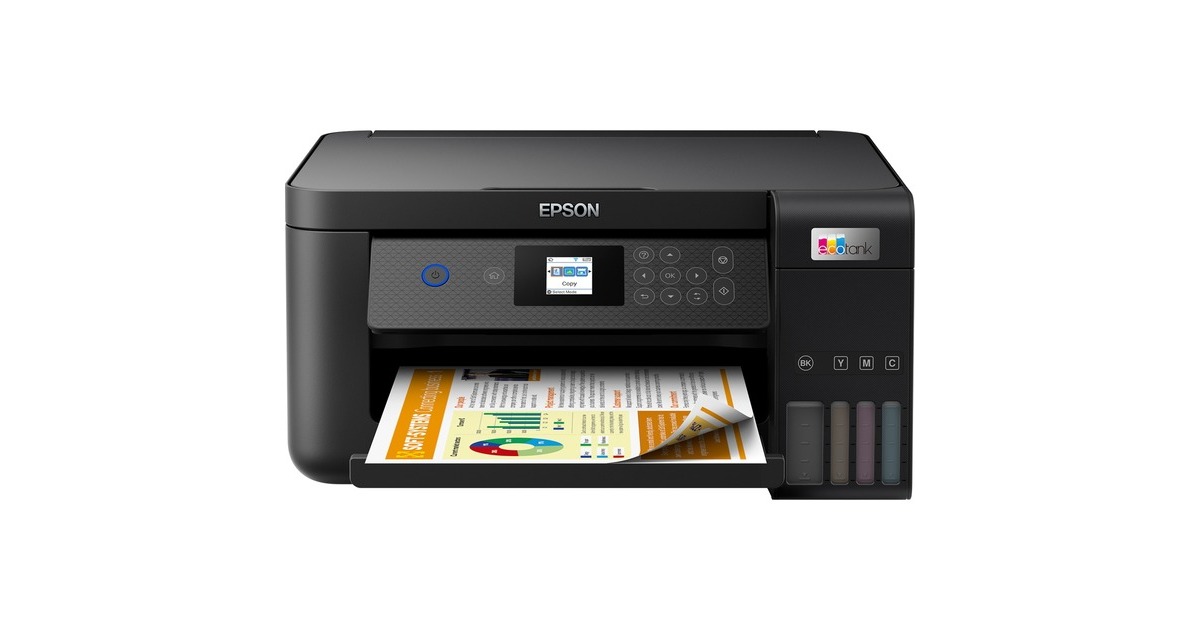 EpsonEcoTank ET-2851 A4 multifunctionele Wi-Fi-printer met inkttank all-in-one inkjetprinter  (Zwart, Scannen, Kopiëren, Wi-Fi, inclusief tot 3 jaar inkt)
