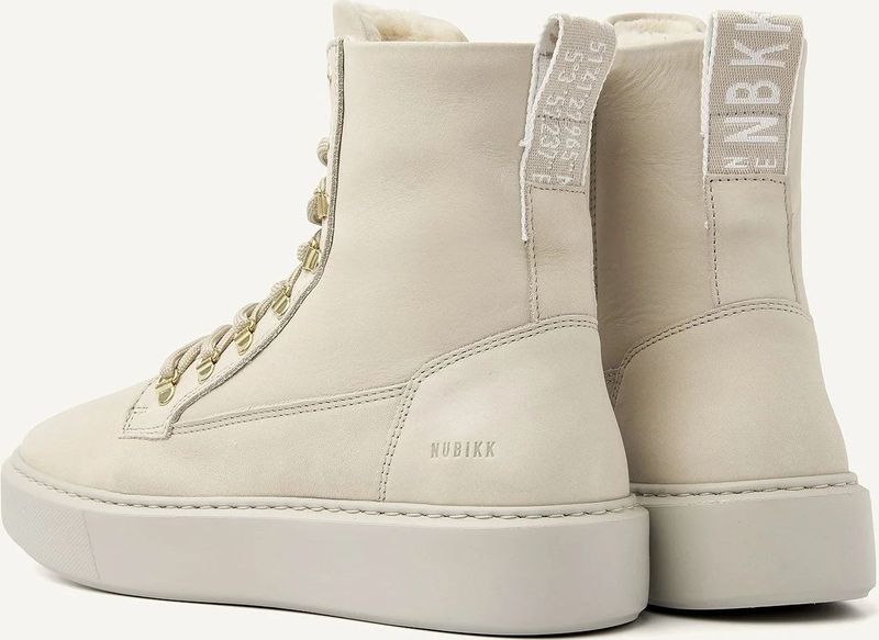 Nubikk - VINCE DUNYA FUR - Veterboots - Beige - Lakleer