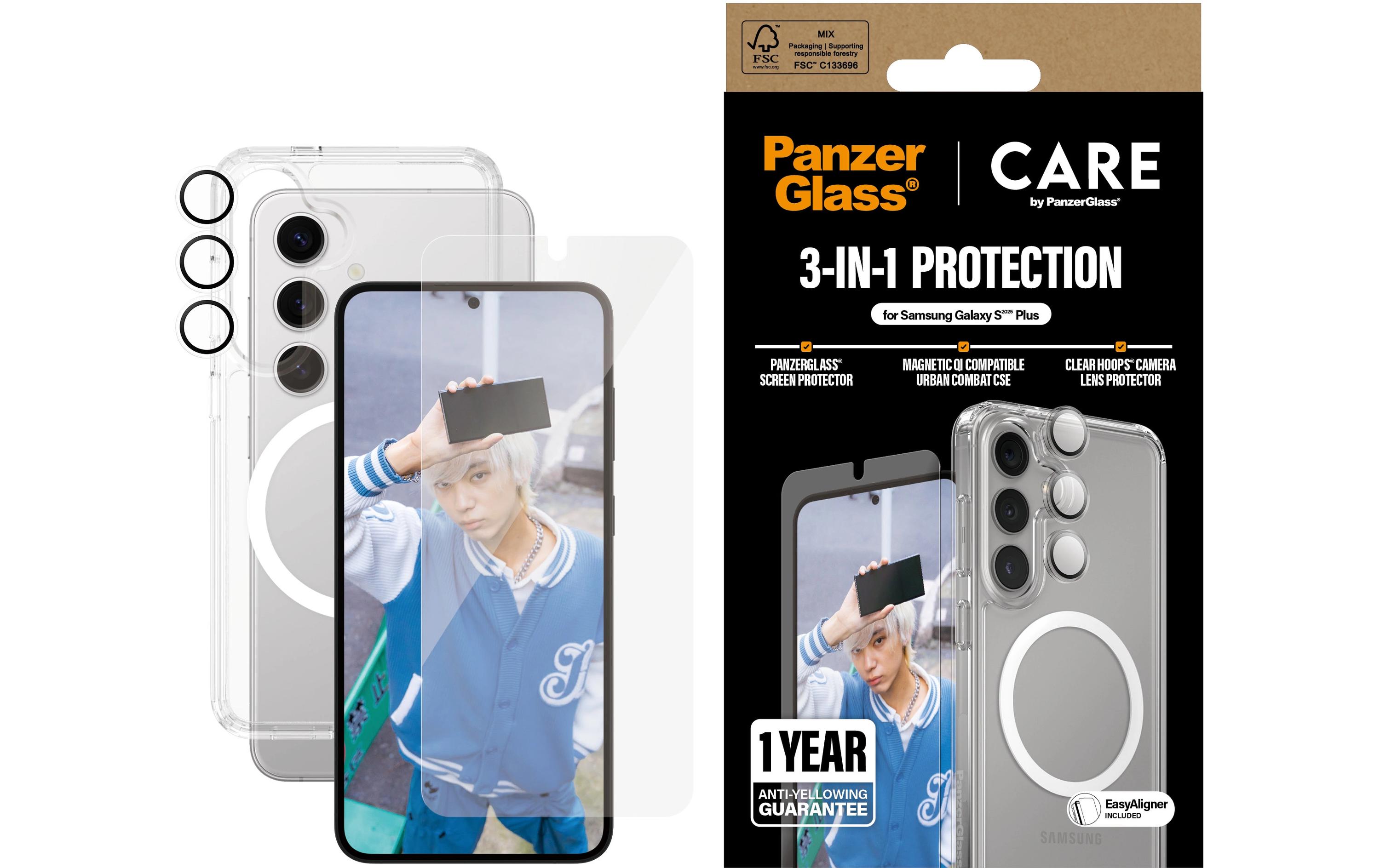 Displayschutz 3-in-1 UWF Galaxy S25+3-in-1 Set für das Samsung Galaxy S25+