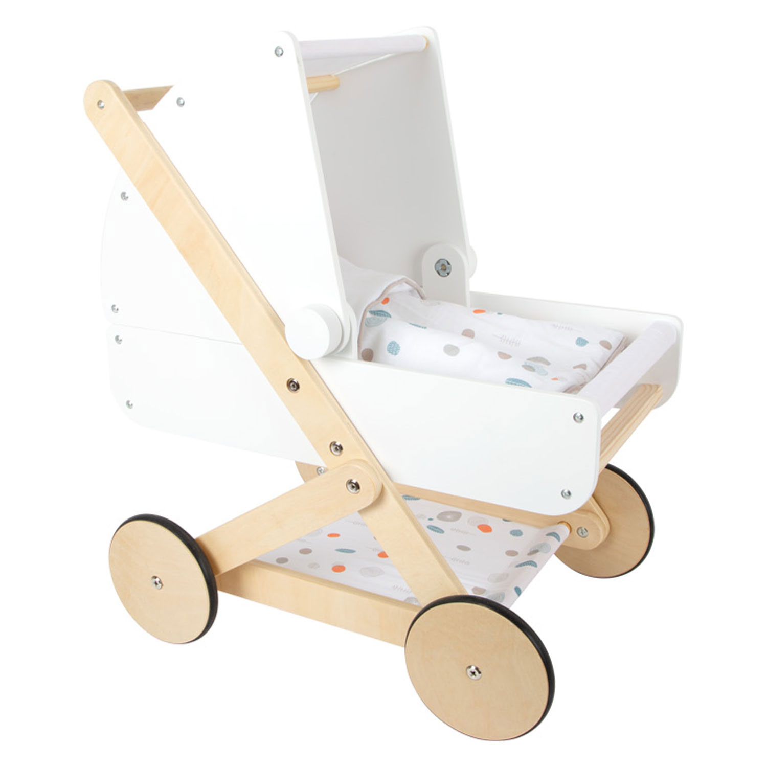Small Foot-Houten Poppenwagen Little Button
