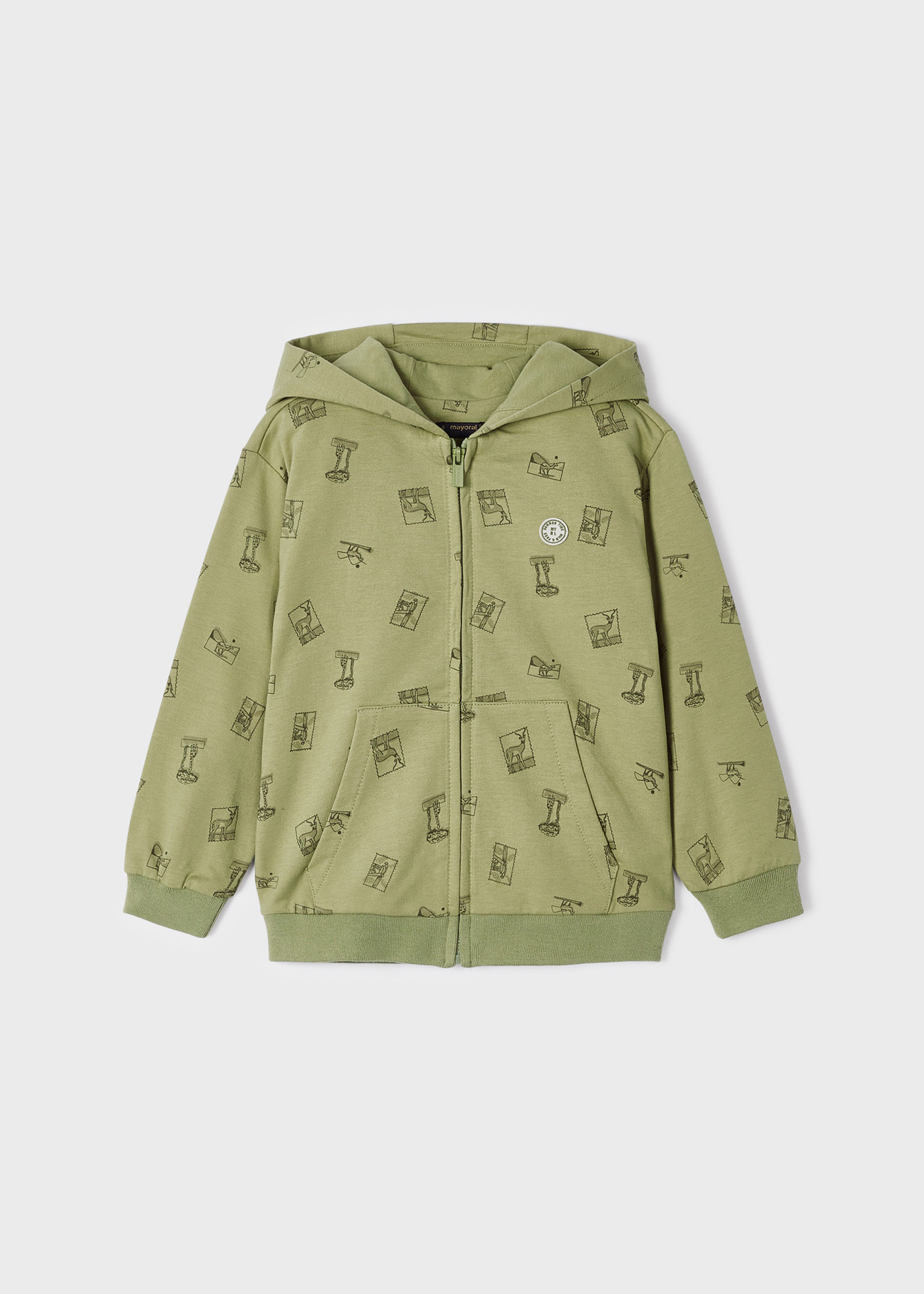 Moletom com zíper estampado para meninos