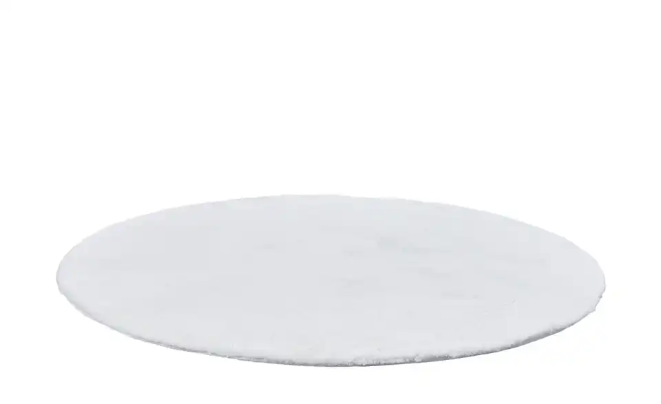 como Hochflorteppich Ø 160 cm Weiß