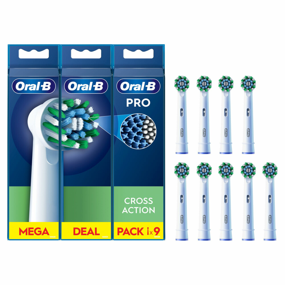 Oral-B Opzetborstels Pro Cross Action Wit9 stuks
