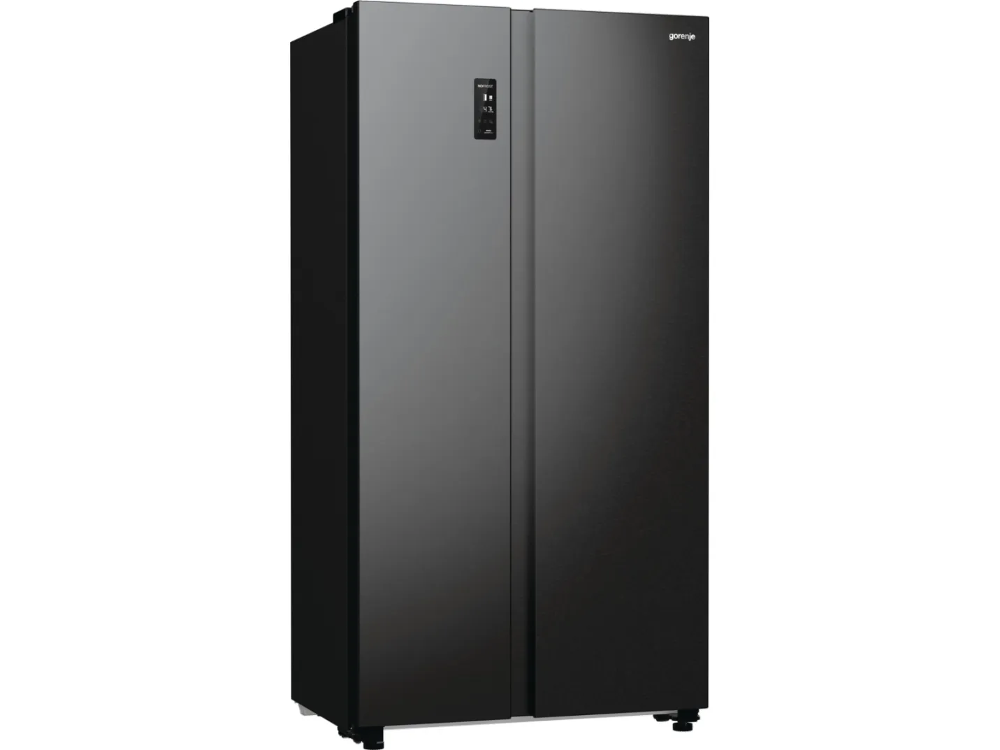 Gorenje NRR9185EABXL, Fritstående, Amerikansk dør, Sort, Berøring, LED, På døren