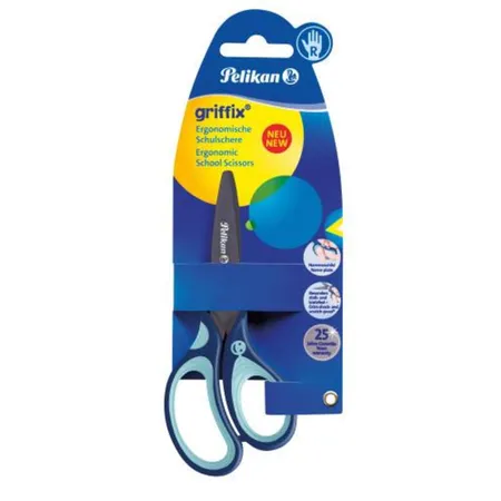 Pelikan griffix® Schulschere Rechtshändermodelle Rund 14 cm, 1 Stück, 2-fach sortiert