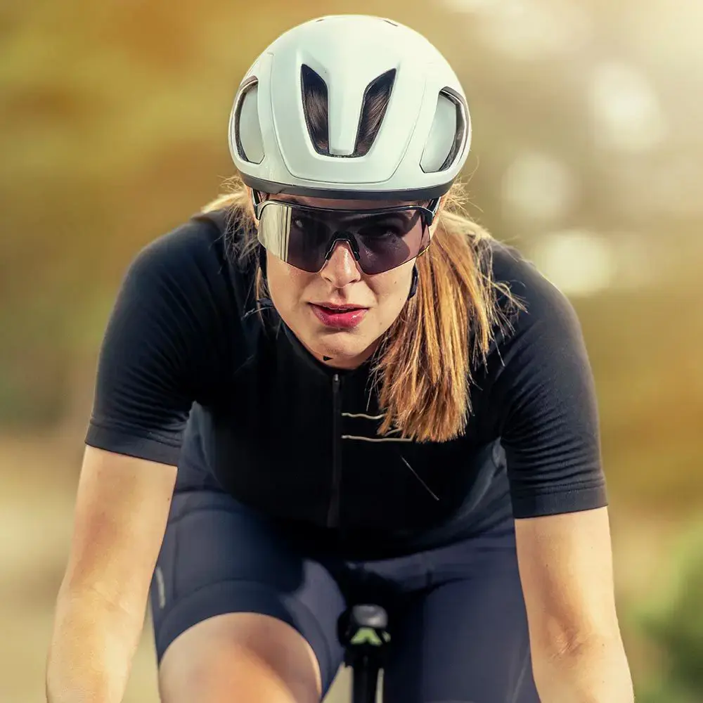 ppeeqq Model-I Fietsbril Glanzend Zwart met Smoke Lens