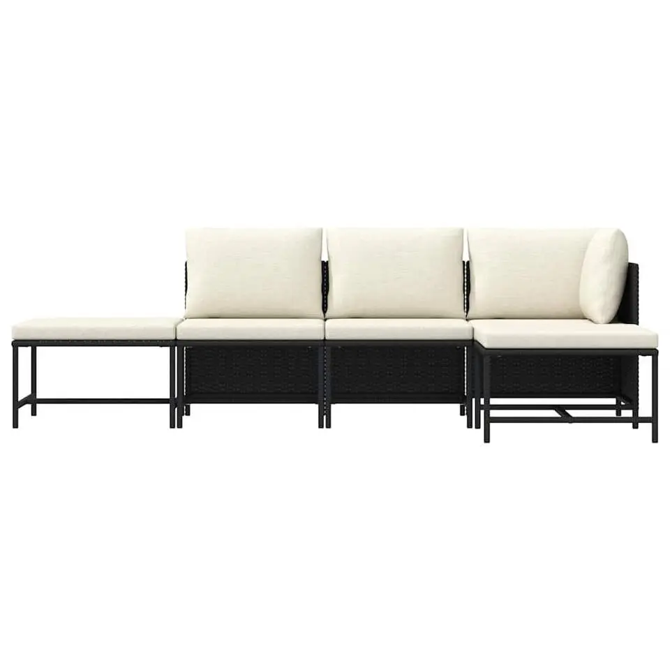 vidaXL - Tuinstoel - Zwart - Rattan