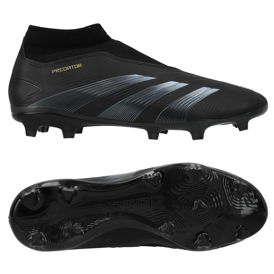adidas Predator League Laceless FG Dark Spark - Noir/Gris/Doré