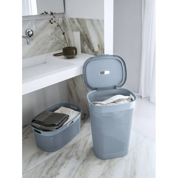 Curver Filo Wasmand met deksel 55L blauw