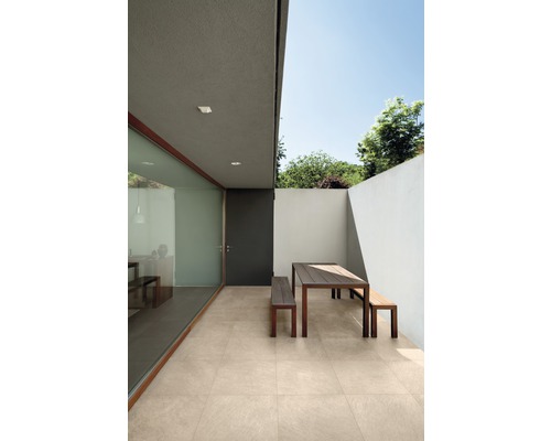 Porseleinen terrastegel New Scout beige gerectificeerde rand 60 x 60 x 2 cm