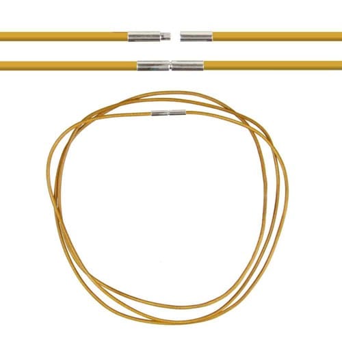 Cordon cuir 50 cm camel