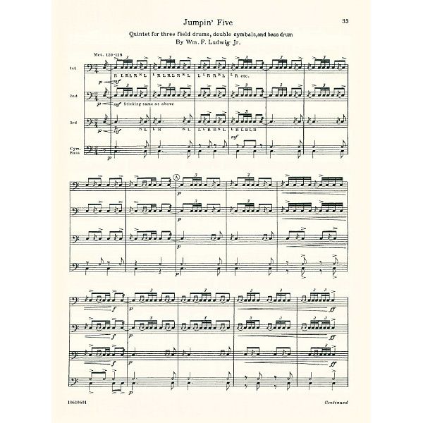 Ludwig Masters Publications Collection of Drum Solos