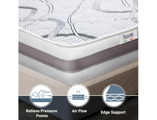 THE WHITE STONE - Matelas simple 70x200 memory foam h22 cm made in italy