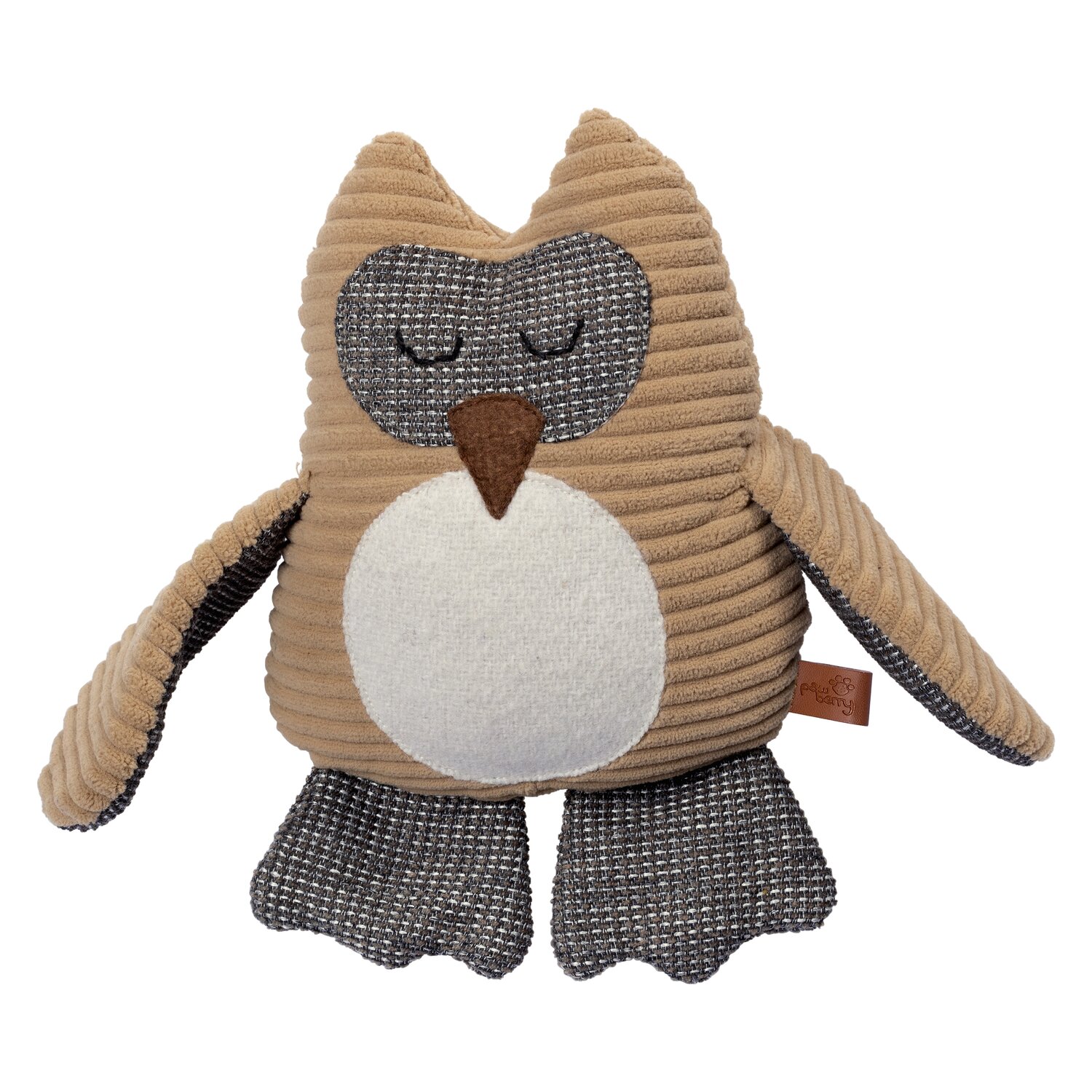 pawberry Hundespielzeug Eule  - mud - ca. 26 cm