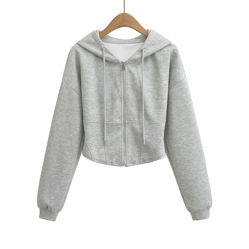 Asiris - Effen asymmetrische hoodie met rits