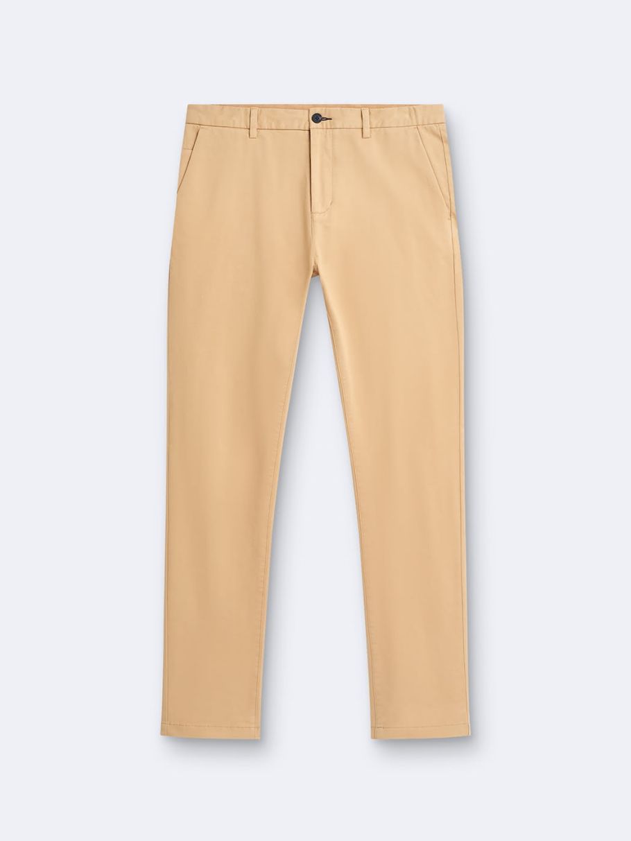 Chino slim en coton élasthane uni