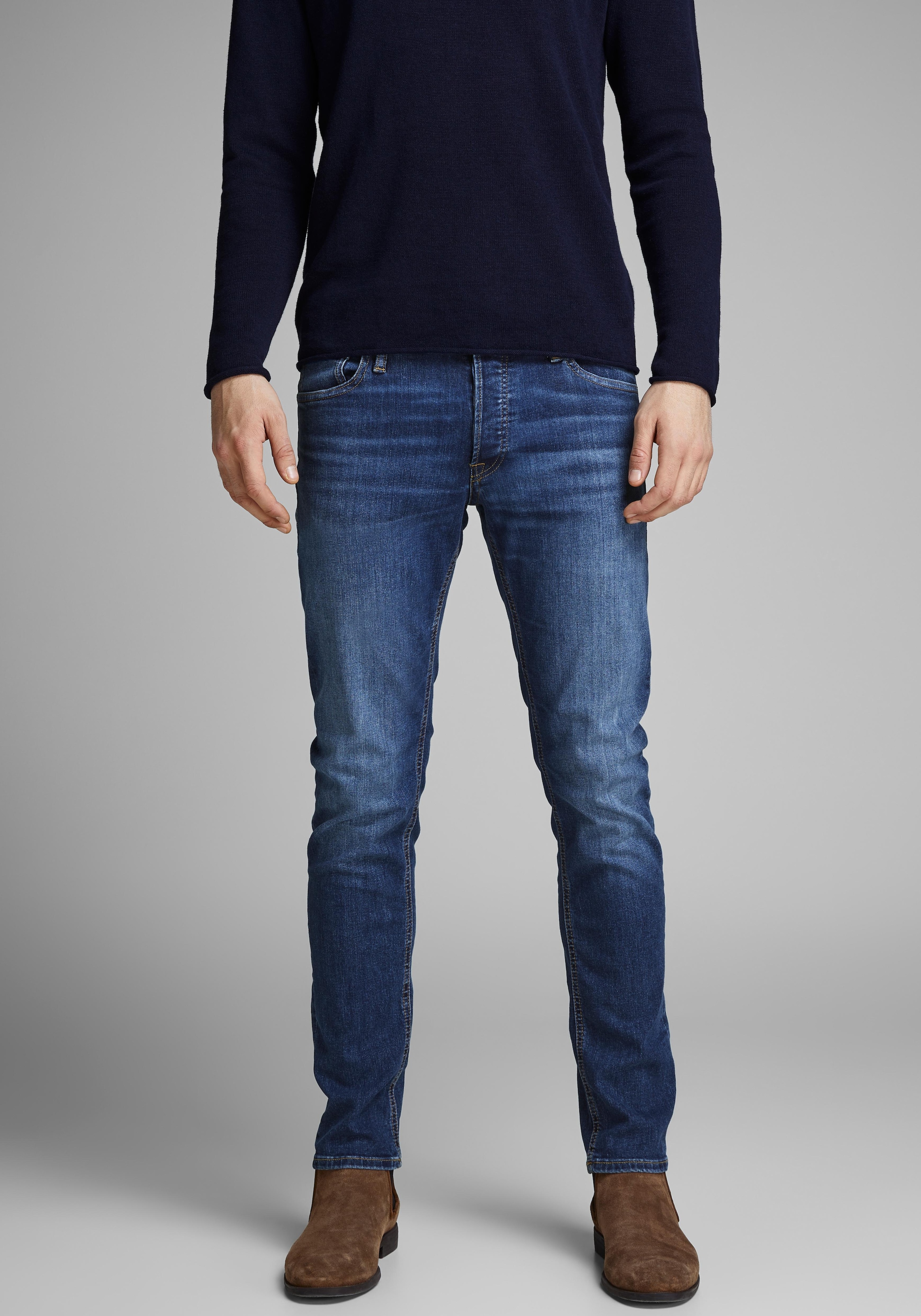 Jack & Jones Slim-fit-Jeans »JJIGLENN  Slim-Fit mit Stretch und praktischer 5-Pocket-Form« Baumwollmischung, slim fit