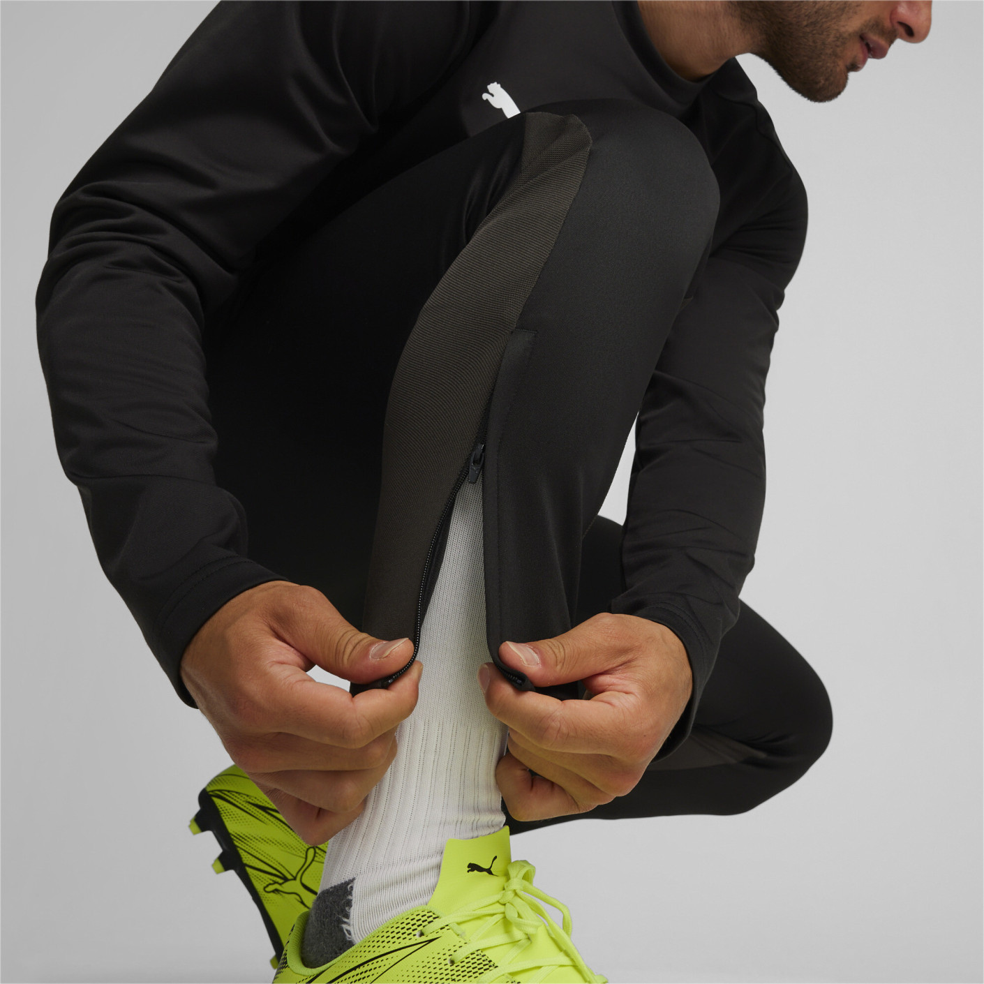 PUMA teamGOAL Trainingspak Full-Zip Grijs Zwart Wit