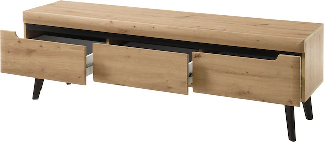 INOSIGN Lowboard »Torge, TV-Unterschrank, TV-Kommode, Fernsehschrank, TV-Board« 1 Stk. tlg. abgeschrägte Füsse, drei Farben, Scandi Design, 160 cm breit