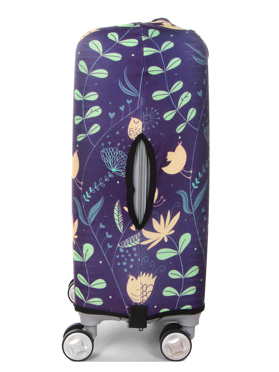 Housse de valise Periea Purple with Yellow Birds S