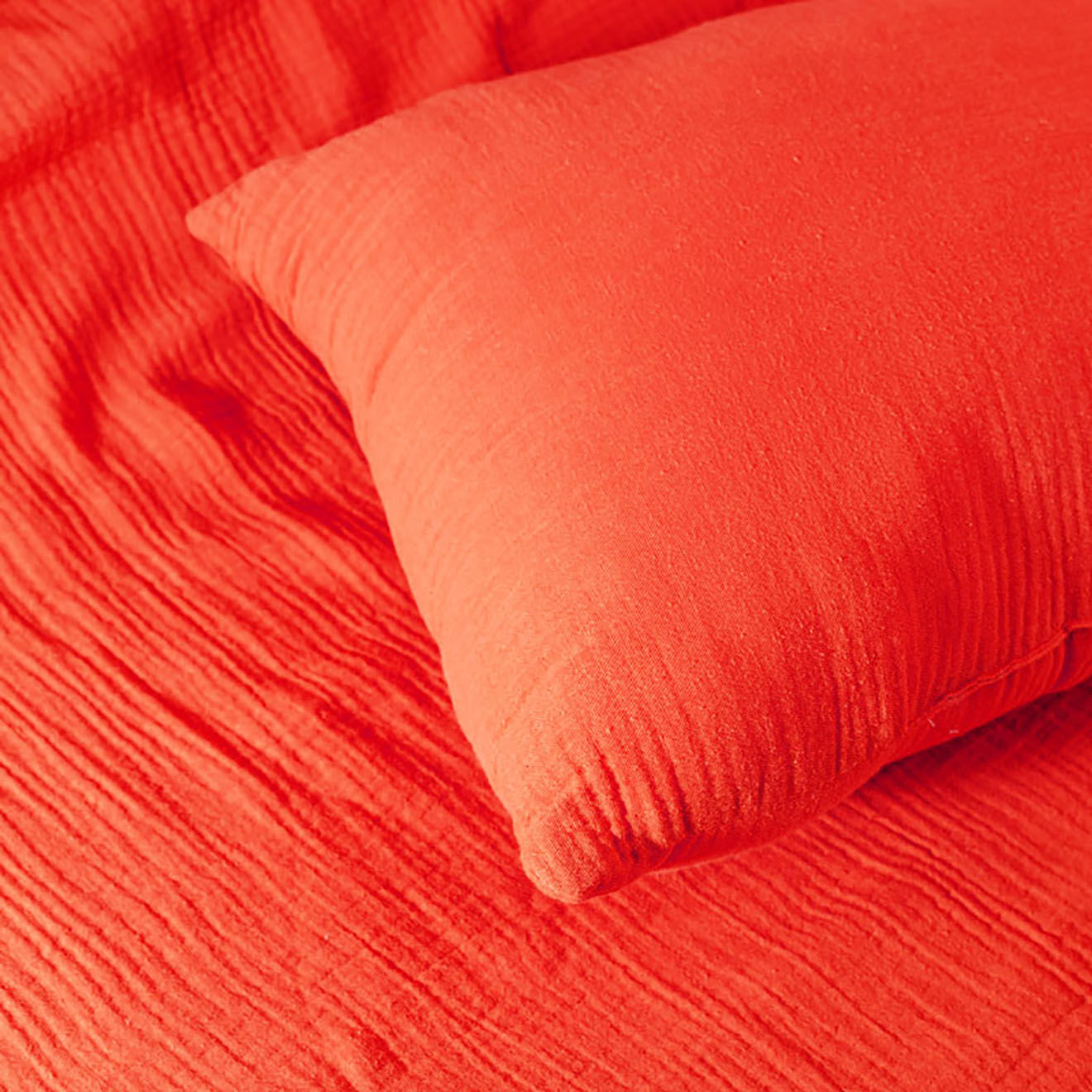Papate Coussin Rectangle en Coton Bio fraise - 30x40 cm
