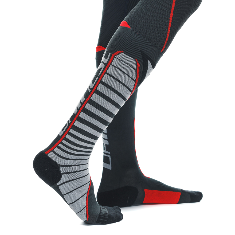 Dainese - Chaussettes Thermo Long Noir / Gris / Rouge