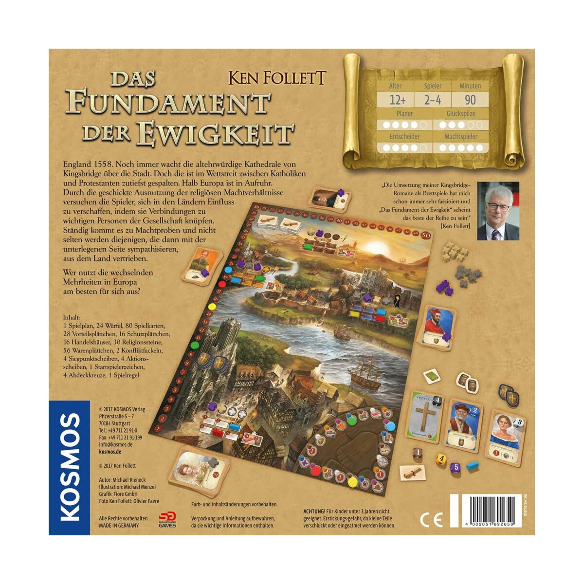 Ken Follett - Das Fundament der Ewigkeit Brettspiel zum Buch Gesellschaftsspiel