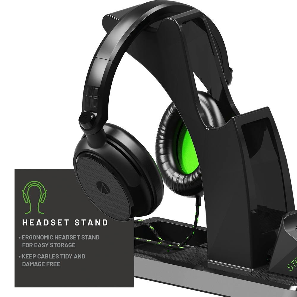Unauffällige Ladestation, Halterung für Gaming-Headset und Controller für Xbox Series X|S – Schwarz
