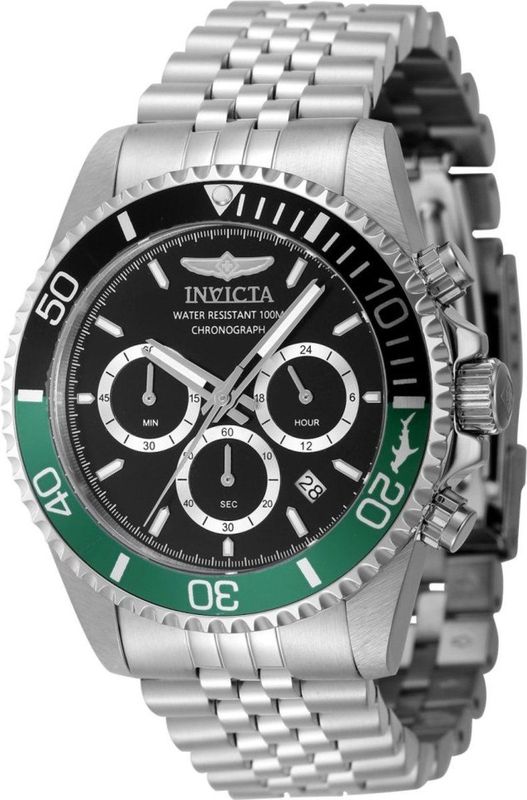 Invicta - Pro Diver 48380 - Heren Horloge - Waterdicht - Analoog - Quartz Uurwerk - Roestvrij Staal - 43mm