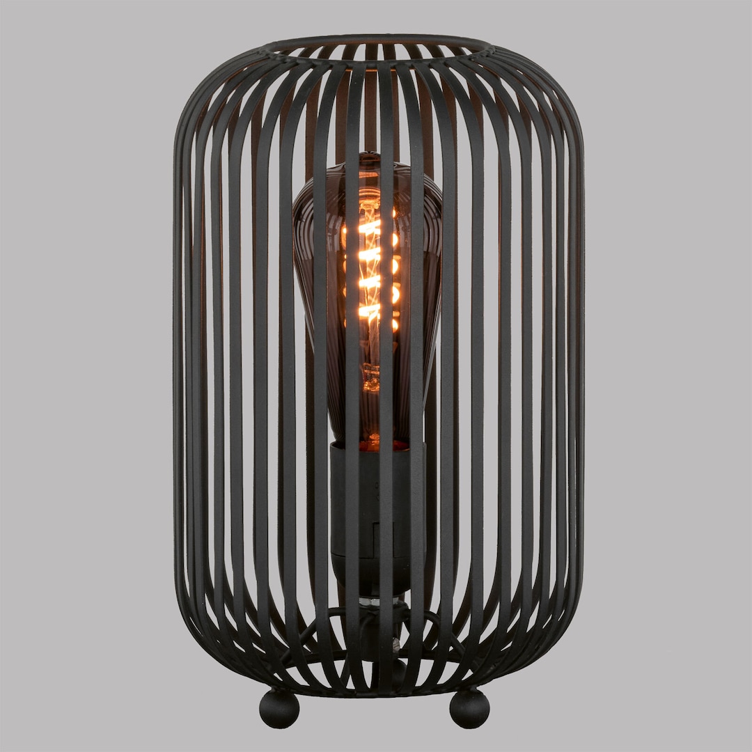 FISCHER & HONSEL Retrofit Tischlampe CAGE sandschwarz