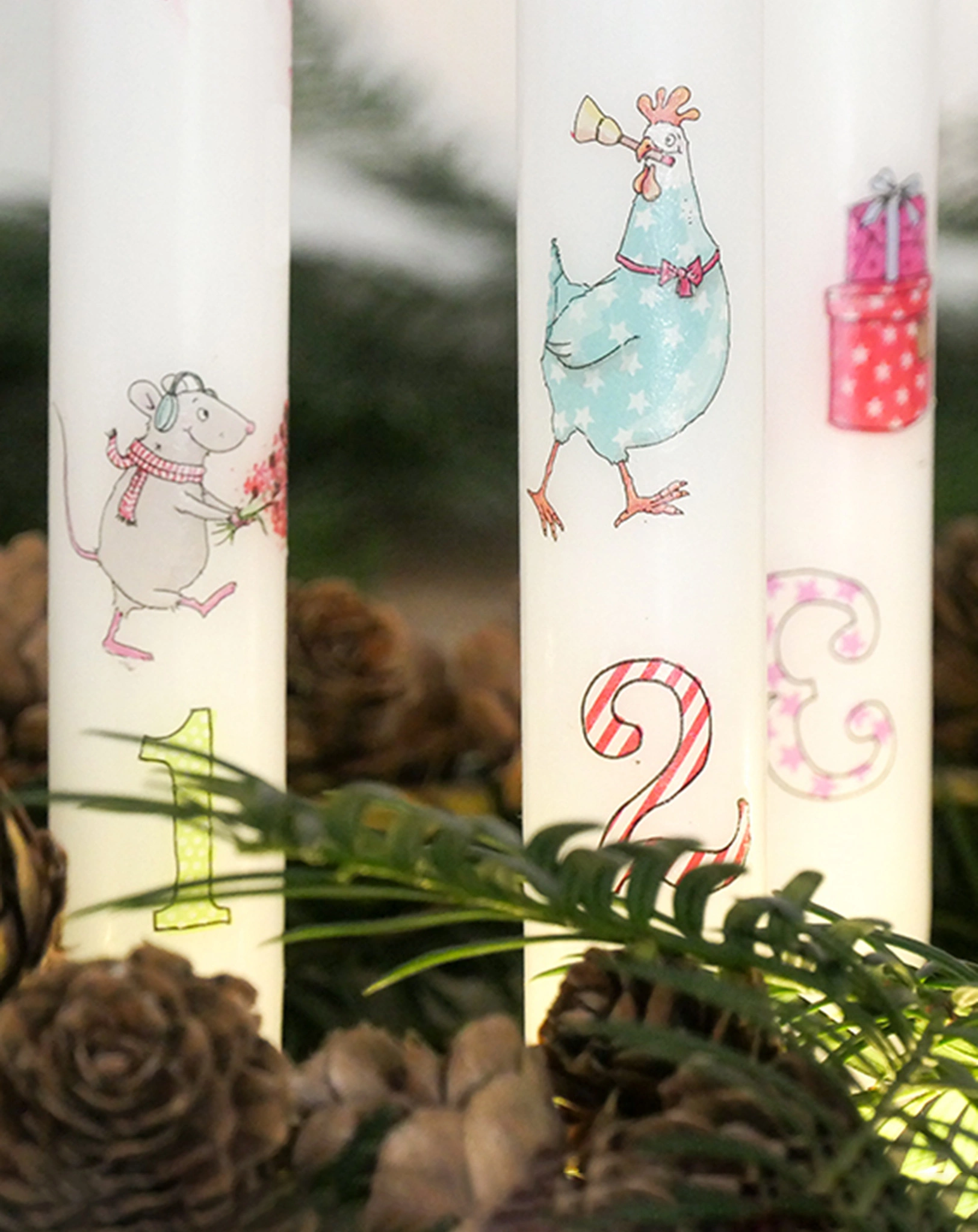 Klebetattoos WEIHNACHTSMÄUSE in bunt