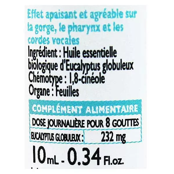 Le Comptoir Aroma Huile Essentielle Eucalyptus Globuleux Bio 10ml