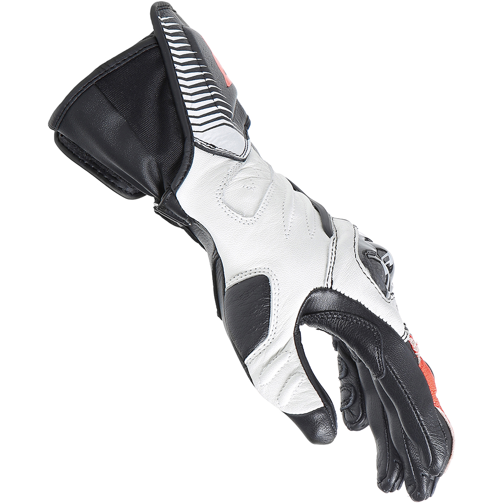Dainese - Gants femme Carbon 4 Long Lady Noir / Blanc / Rouge fluo
