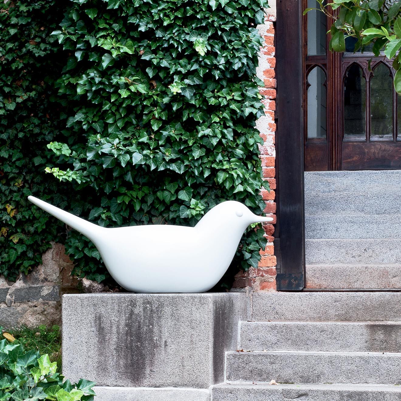Serralunga Oiseau décoratif Design par Eero Aarnio blanc - 130x52.5x37.5 cm