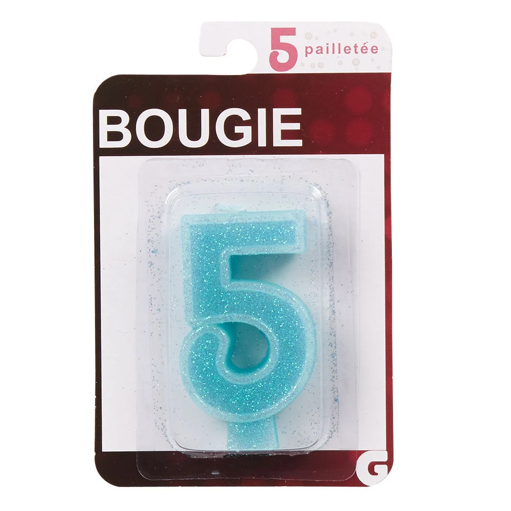 Bougie anniversaire chiffre 5